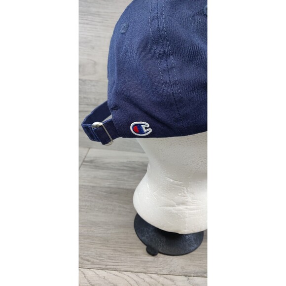 Champion Logo Hat Cap Strap Back Baseball Dad Cap Navy Blue Be Your Own Champion - Picture 7 of 9
